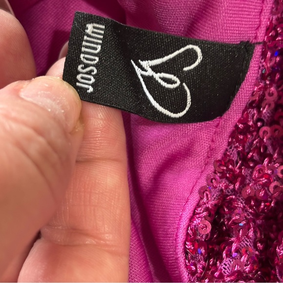 NWOT Windsor Fuchsia Sequin Cutout Bodycon Mini Cocktail Dress Party Lined Small - Picture 5 of 6